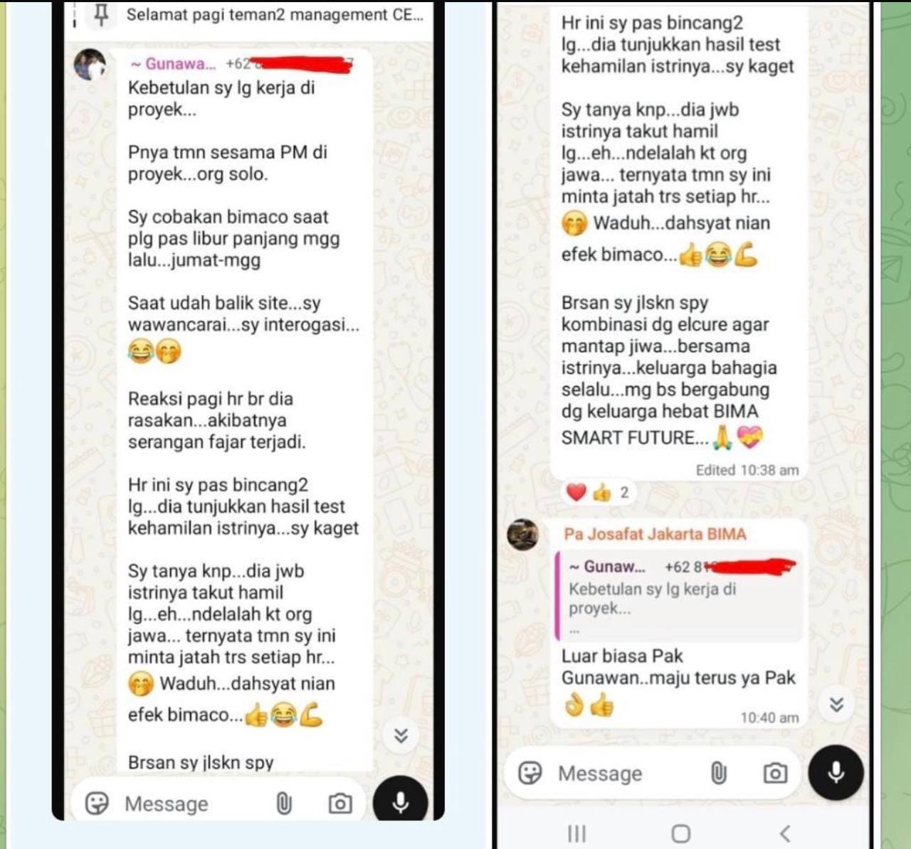 Testimoni pelanggan BIMACO 1